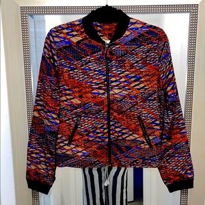 Multicolor Color bomber jacket size large